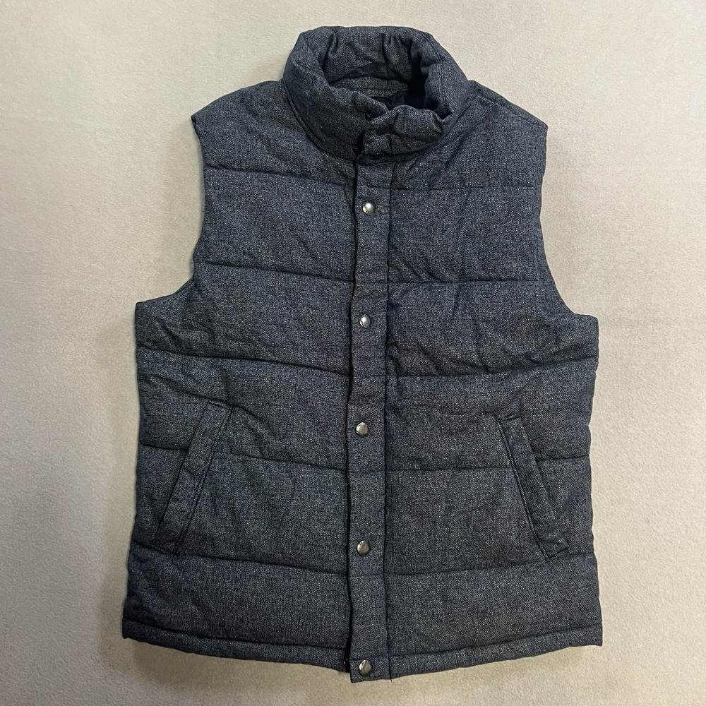 Banana Republic Quilted Puffer Vest Jacket Men's Size Medium Blue Sleeveless